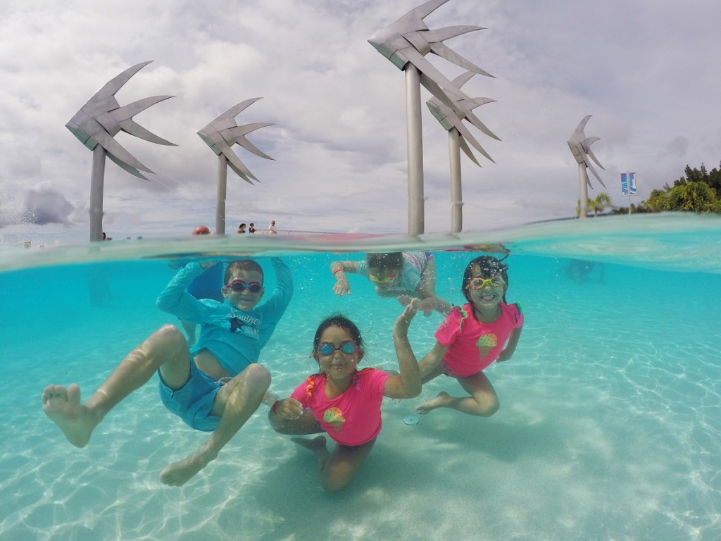 Cairns Lagoon GoPro Slipt Shot